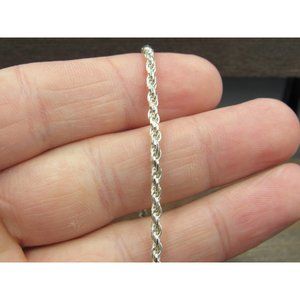 8 Inch Sterling Silver Simple Braided Chain Bracelet